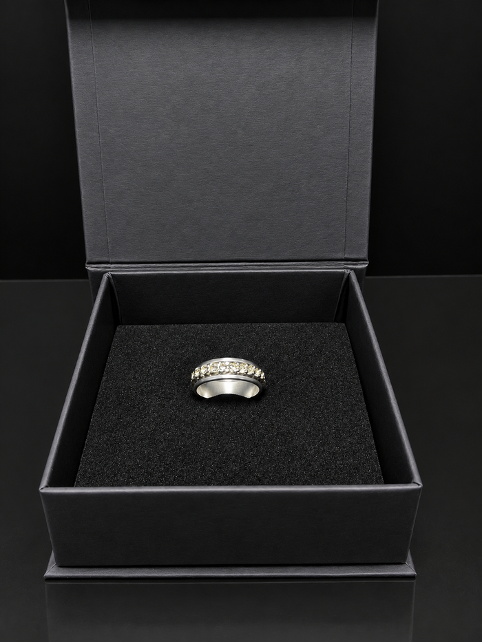 VIORA Silver Stainless Steel Skull Motif Ring for Men | Edgy & Gothic