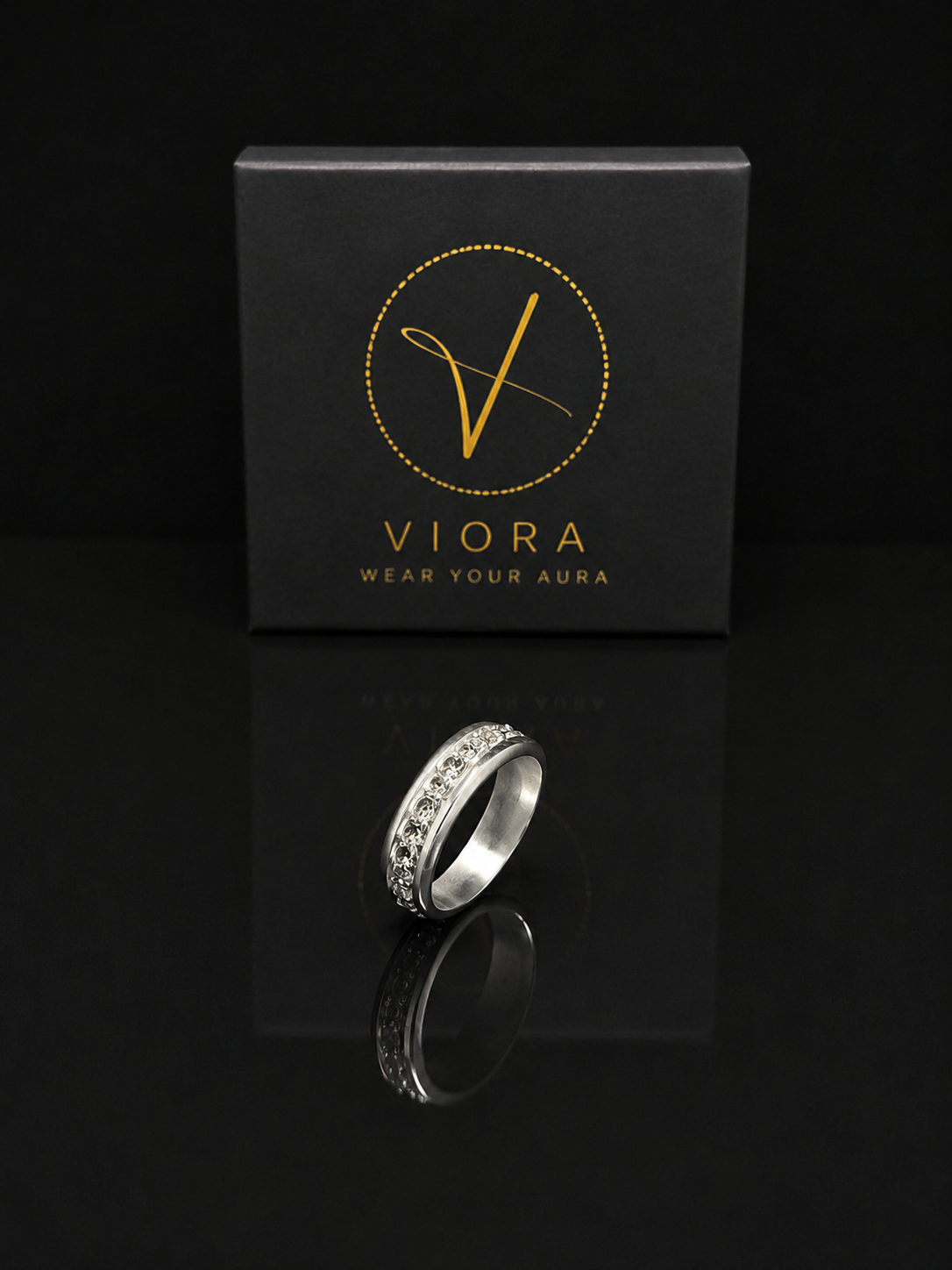 VIORA Silver Stainless Steel Skull Motif Ring for Men | Edgy & Gothic